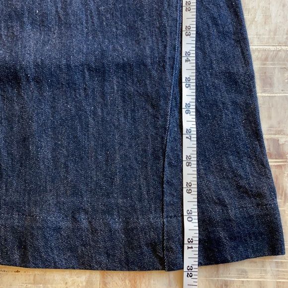 J BRAND wide leg flared bottom jeans with linen - Picture 13 of 15